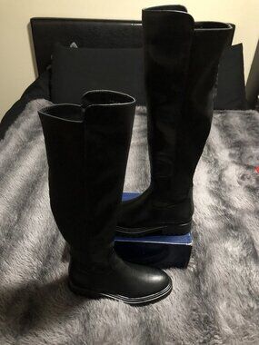 Unisa Ladies Tall Back Zip Field Boots Synthetic Leather Size 9.5 Style 599